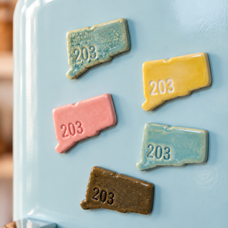 Ceramic Connecticut Magnet