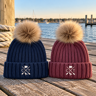 CT Faux Fur Pom Beanie