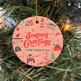 Greetings From Connecticut Ornament